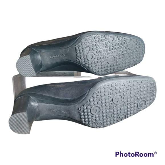 Rockport black leather pumps size 7.5 2 1/4" heel - Picture 5 of 8